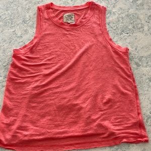 Chaser coral linen tank m evereve